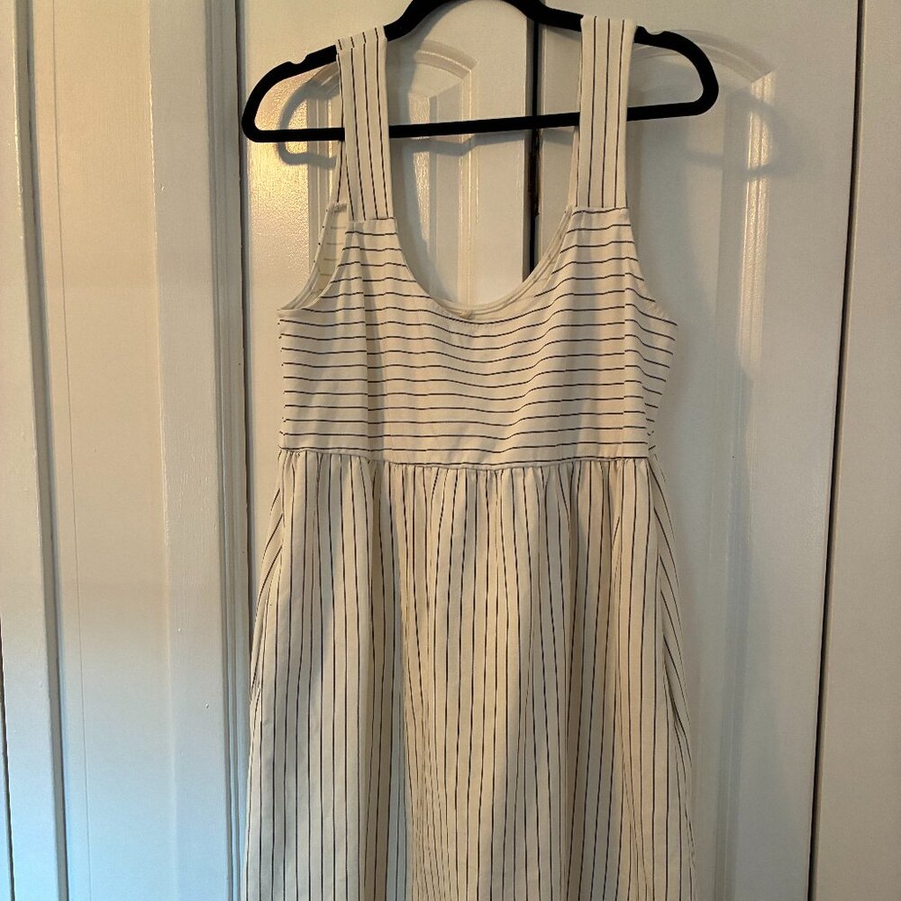 Midi White Stripped Tank Dress